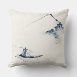 COTTON THROW PILLOW JAPANESE PRINT