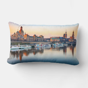 Cotton Throw Pillow, Lumbar Pillow Dresden