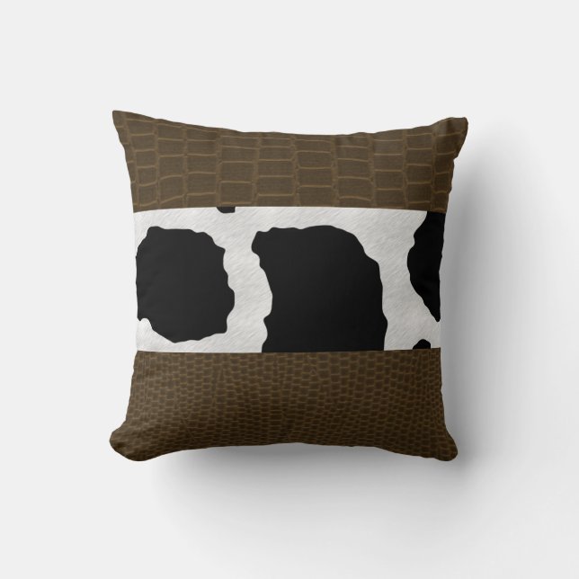 Cotton 'Throw Reversible Animal Print Pillow (Front)