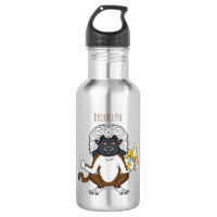 Cotton Top Tamarin monkey cartoon illustration