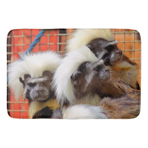 COTTON -TOP TAMARIN MONKEYS BATH MAT
