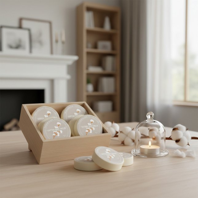 Cotton Wax Melts Round Sticker (Creator Uploaded)