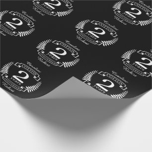 Cotton wedding anniversary 2 years married wrapping paper