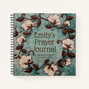 Cotton Wreath Custom Prayer Journal
