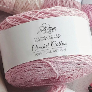Cotton yarn crochet thread product label  invitation belly band