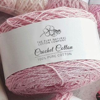 Cotton yarn crochet thread product label invitation belly band