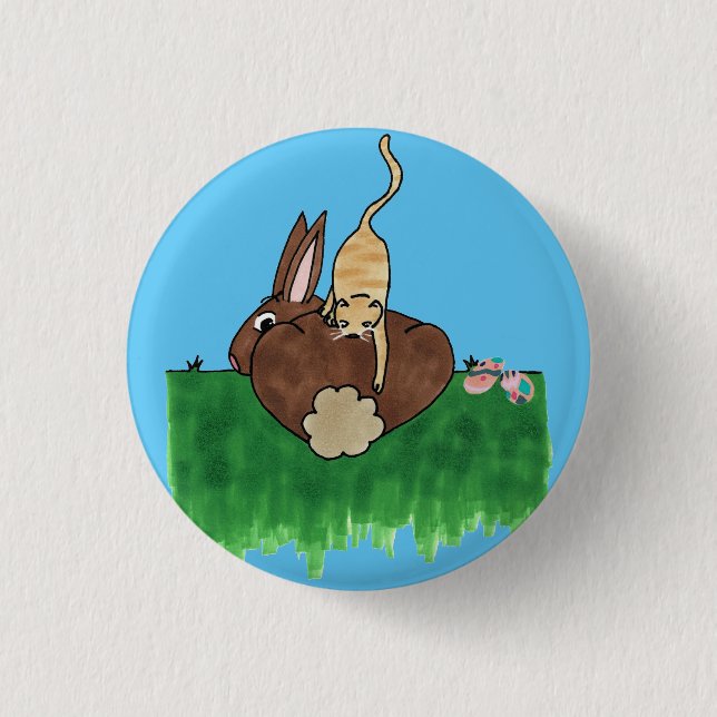 Cottontail 3 Cm Round Badge (Front)
