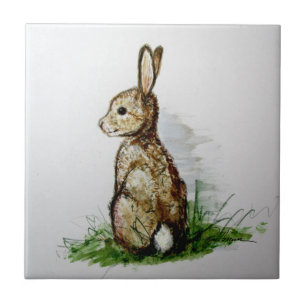 Cottontail . . . ceramic tile