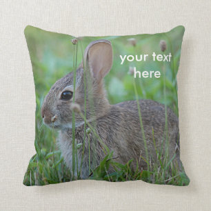 Cottontail rabbit cushion
