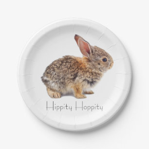 Cottontail Rabbit Paper Plate