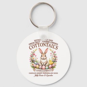 Cottontail’s Candy Co. Vintage Easter Bunny Easter Key Ring