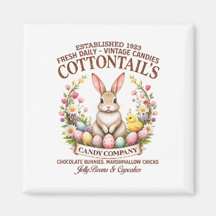 Cottontail’s Candy Co. Vintage Easter Bunny Easter Magnet