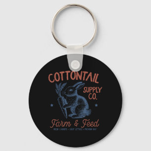 Cottontail Supply Co Farm Feed Fresh Carrots Key Ring
