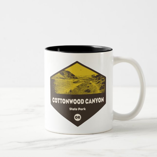 Cottonwood Canyon State Park Oregon Two-Tone Coffee Mug (Right)