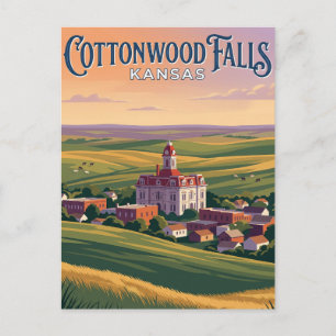 Cottonwood Falls Kansas Postcard