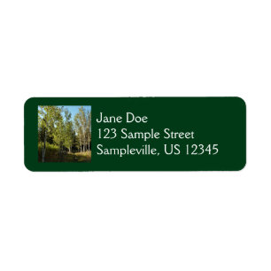 Cottonwoods Along Moose Ponds Trail at Grand Teton Return Address Label