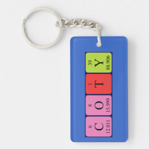 Coty periodic table name keyring