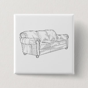 Couch 15 Cm Square Badge