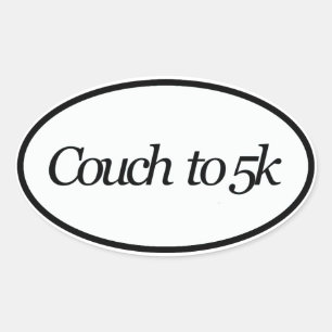couch 5k oval sticker