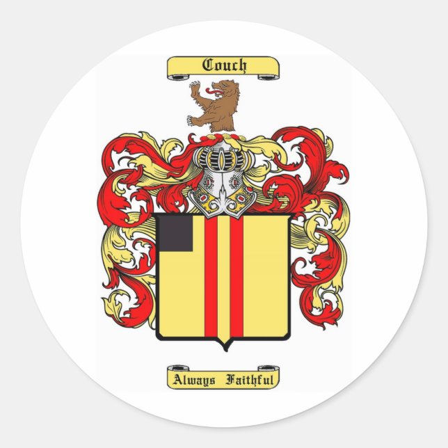 couch classic round sticker (Front)