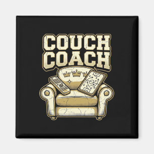 Couch Coach Retro Soccer Fan Armchair Expert Graph Magnet