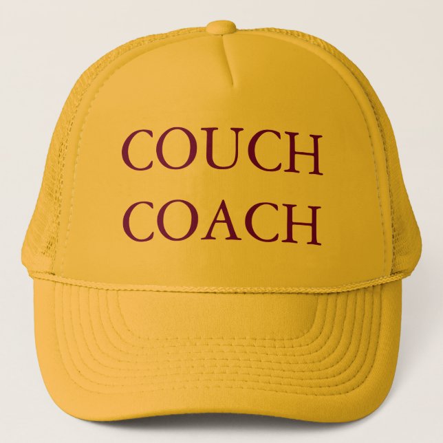 COUCH COACH Yellow and Purple Cap (Front)