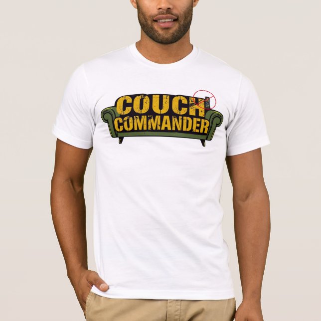 Couch Commander – Funny Lazy Dad T-Shirt (Front)