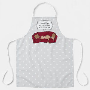 Couch Greyhound (fawn) Dog Lazy Sleeping Funny Apron