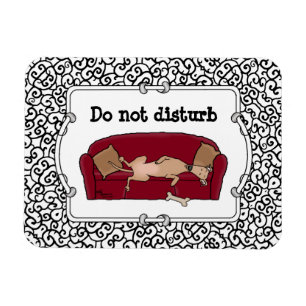 Couch Greyhound (fawn) Dog Lazy Sleeping Funny Magnet