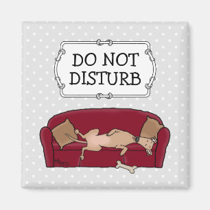 Couch Greyhound (fawn) Dog Lazy Sleeping Funny Magnet