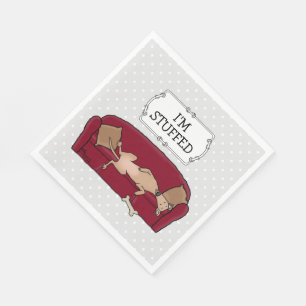 Couch Greyhound (fawn) Dog Lazy Sleeping Funny Napkin