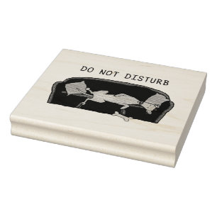 Couch Greyhound (fawn) Dog Lazy Sleeping Funny Rubber Stamp