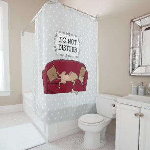 Couch Greyhound (fawn) Dog Lazy Sleeping Funny Shower Curtain