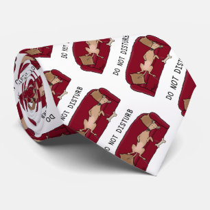 Couch Greyhound (fawn) Dog Lazy Sleeping Funny Tie