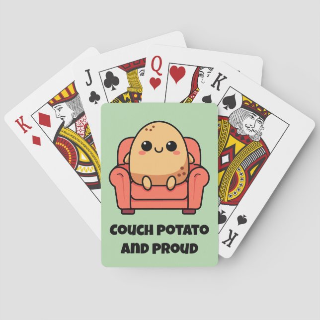 Couch Potato And Proud Playing Cards (Back)