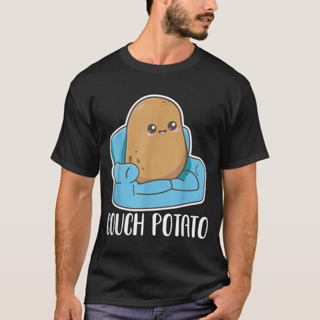Couch potato cute kawaii funny potato costume  T-Shirt (Front)