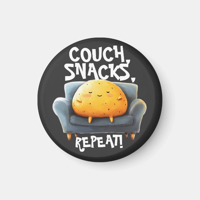 Couch Potato Funny Magnet (Front)