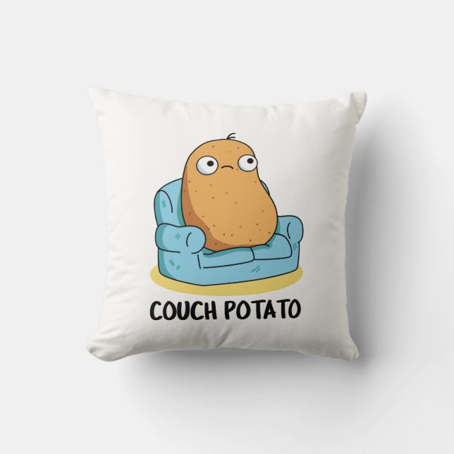 Couch Potato Funny Potato Pun  Cushion (Front)
