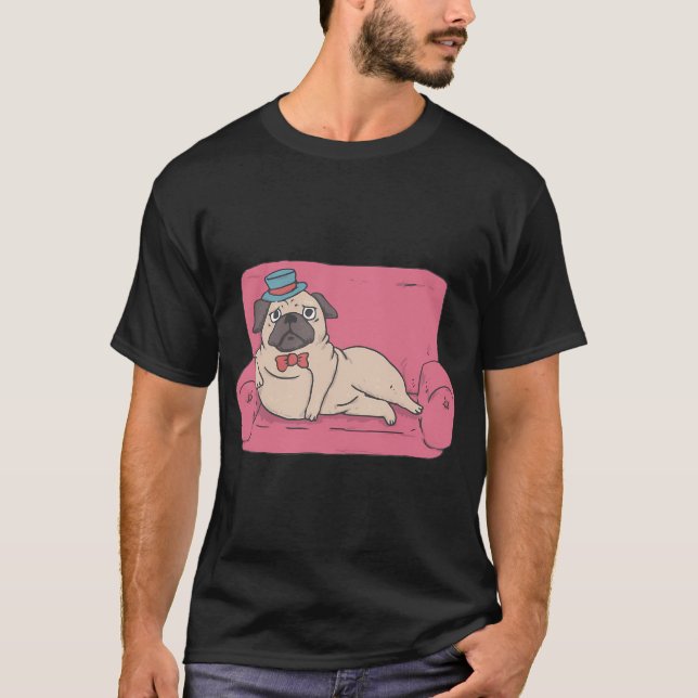 Couch Pug T-Shirt (Front)