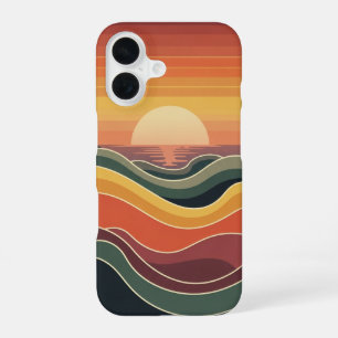 Coucher de Soleil Vintage sur la Côte iPhone 16 Case