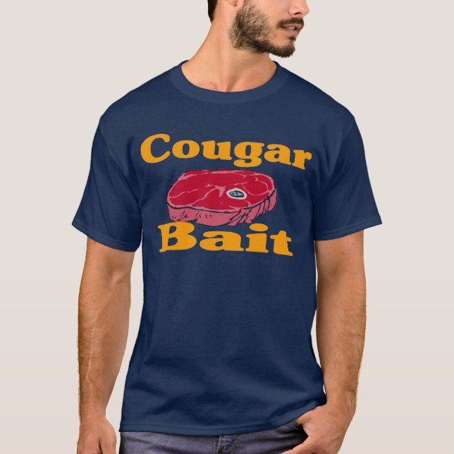 cougar bait - Blue (front & back) T-Shirt (Front)