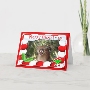 Cougar Christmas Greeting Card