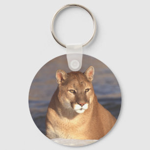 Cougar Face Key Ring