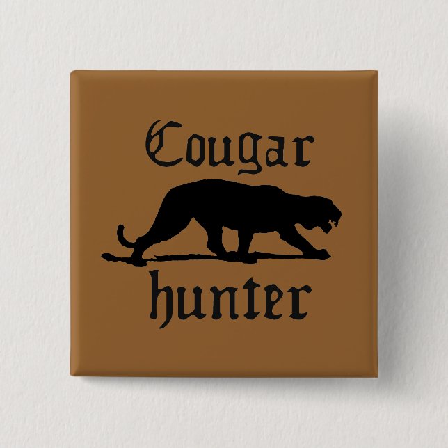 COUGAR HUNTER 15 CM SQUARE BADGE (Front)