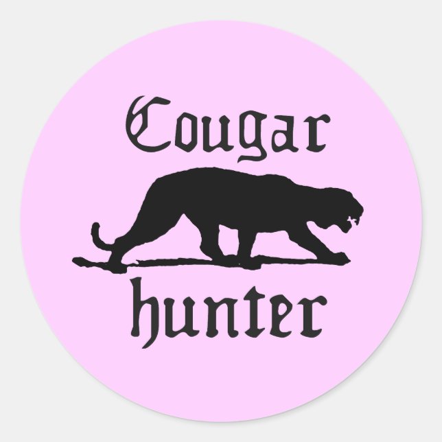COUGAR HUNTER CLASSIC ROUND STICKER (Front)