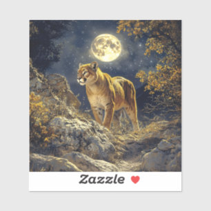 Cougar in the Moonlight Wildlife Art