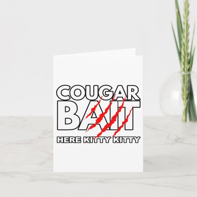 Cougar It Fun Halloween Costume Older Woman Younge Card (Front)