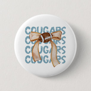 Cougar Mascot Coquette Button