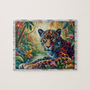 Cougar Mosaic, Wild Animals, Tiles, Gift, Jigsaw Puzzle