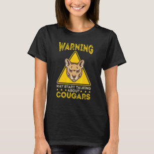 Cougar Mountain Lion Animal Cat Head Cute Wildcat T-Shirt